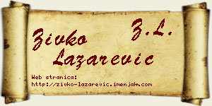 Živko Lazarević vizit kartica